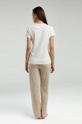 Pierre Cardin Kadın Pijama Takım, Kısakol, Yuvarlak Yaka, Cep Detaylı - 9