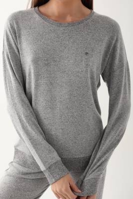 Pierre Cardin - Pierre Cardin Kadın Pijama Takım, Kol ve Paça Manşetli, Geniş Yaka, Büyük Beden Kadın Pijama Takım (1)