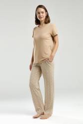 Pierre Cardin Kadın Pijama Takım, Üst Kısakol Yuvarlak Yakalı, Alt Cepli - Thumbnail