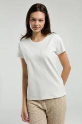 Pierre Cardin Kadın Pijama Takım, Üst Kısakol Yuvarlak Yakalı, Alt Cepli - Thumbnail