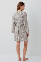 Pierre Cardin Kadın Siyah 3’lü Pijama Takımı – %50 Pamuk %50 Modal, Askılı Üst, Şort ve Desenli Kimono - 4