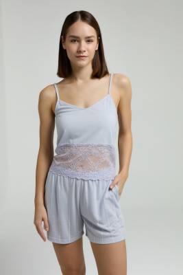 Pierre Cardin Kadın Viskon Mavi 3'lü Takım - 3