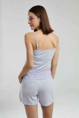 Pierre Cardin Kadın Viskon Mavi 3'lü Takım - 4