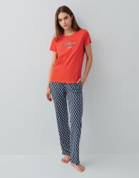 Pierre Cardin Kadın Yazlık Kısa Kollu Pijama Takımı – %50 Modal %50 Pamuk, Desenli Uzun Alt, Baskılı Üst - 2