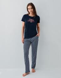 Pierre Cardin Kadın Yazlık Kısa Kollu Pijama Takımı – %50 Modal %50 Pamuk, Desenli Uzun Alt, Baskılı Üst - 6