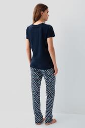Pierre Cardin Kadın Yazlık Kısa Kollu Pijama Takımı – %50 Modal %50 Pamuk, Desenli Uzun Alt, Baskılı Üst - 8