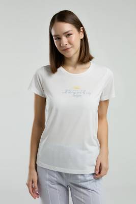 Pierre Cardin Kadın Yazlık Pijama Takım, Alt Çizgili ve Cepli, Üst kısakol yazı baskılı - 9