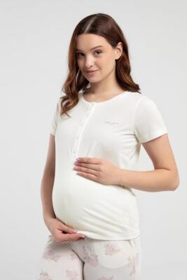 Pierre Cardin Kısakollu Yakası 5 Düğmeli Lohusa Pijama Takım - 1