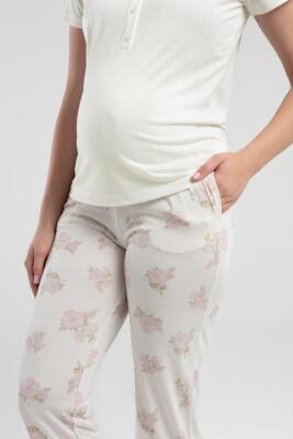Pierre Cardin Kısakollu Yakası 5 Düğmeli Lohusa Pijama Takım - 2