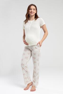 Pierre Cardin Kısakollu Yakası 5 Düğmeli Lohusa Pijama Takım - 4