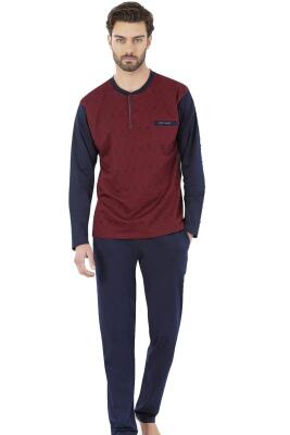 Pierre Cardin Kutulu Erkek Pijama Takım, %100 Pamuklu Jakarlı Pijama Takım - 1