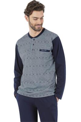 Pierre Cardin Kutulu Erkek Pijama Takım, %100 Pamuklu Jakarlı Pijama Takım - 2