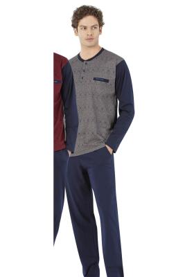 Pierre Cardin Kutulu Erkek Pijama Takım, %100 Pamuklu Jakarlı Pijama Takım - 3