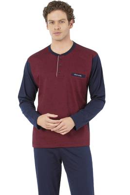 Pierre Cardin - Pierre Cardin Kutulu Erkek Pijama Takım, %100 Pamuklu Jakarlı Pijama Takım