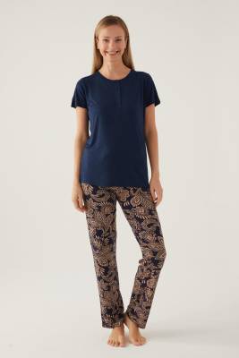 Pierre Cardin - Pierre Cardin Lisanslı, Kadın, Yazlık Pijama Takım, Cep Detaylı, Büyük Beden Seçenekli (1)