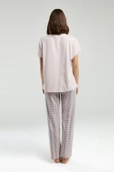 Pierre Cardin Modal Pamuk Pijama Takım, Üst Düz, Alt Desenli Cepli Yazlık Pijama Takım - 5
