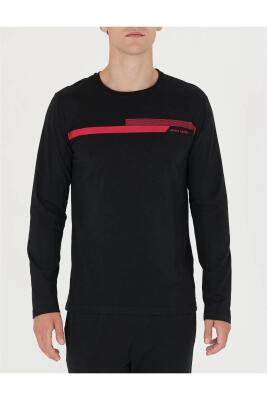 Pierre Cardin Siyah Erkek %100 Pamuk Pijama Takım, Uzun Kol Penye Pijama Takım - 3