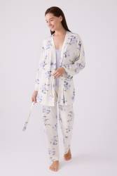  Pierre Cardin Üçlü Pijama Takım Kaşkorse - 3Lü Takım - Thumbnail