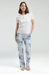 Pierre Cardin Üst Kaşkorse Yuvarlak Yaka Düğmeli, Alt Çiçek Baskılı Cepli Takım - Thumbnail