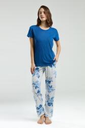 Pierre Cardin Üst Saks Kısakol Bisiklet Yaka Alt Çiçek Baskılı Cepli Pijama Takım - 2