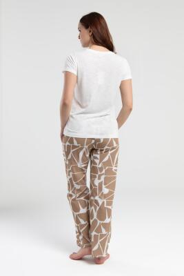 Pierre Cardin Üst V Yaka Kısakol, Alt Desenli ve Cepli Pijama Takım - 10