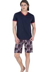 Pierre Cardin V Yaka T-shirt ve Cepli Şort Takım, %100 Pamukludur - Thumbnail
