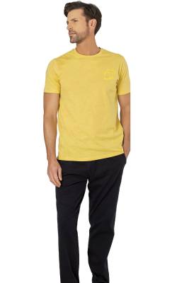 Pierre Cardin Yazı Baskılı, %100 Pamuk, Bisiklet Yaka, Kısakol, Erkek Pijama Takım - 4