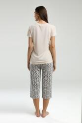 Pierre Cardin Yazı Baskılı T-shirt ve Desenli Cepli Kapri Pijama Takım - 5