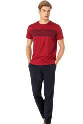 Pierre Cardin Yazılı Erkek Pijama Takım BORDO