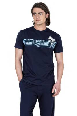 Pierre Cardin - Pierre Cardin Yazlık Erkek Pijama Takım, %100 Pamuk, Cepli Erkek Pijama Takım (1)