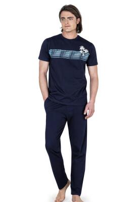 Pierre Cardin Yazlık Erkek Pijama Takım, %100 Pamuk, Cepli Erkek Pijama Takım - 3