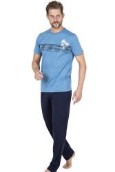 Pierre Cardin Yazlık Erkek Pijama Takım, %100 Pamuk, Cepli Erkek Pijama Takım - 5