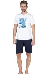 Pierre Cardin Yuvarlak Yaka T-shirt ve Cepli Şort Takım, %100 Pamukludur - Thumbnail