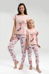 RolyPoly Anne Kız Pijama Kombin, Anne ve çocuk pijamalar ayrı ayrı fiyatlandırılır - Thumbnail