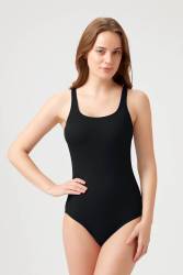 Sabit Askılı Siyah Mayo - Thumbnail