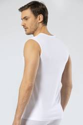 Sıfır Kol Erkek Atlet, Spor V Yaka %95 Pamuk %5 Likra - Thumbnail