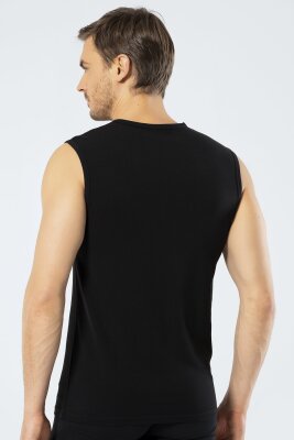 Sıfır Kol Erkek Atlet, Spor V Yaka %95 Pamuk %5 Likra - 3