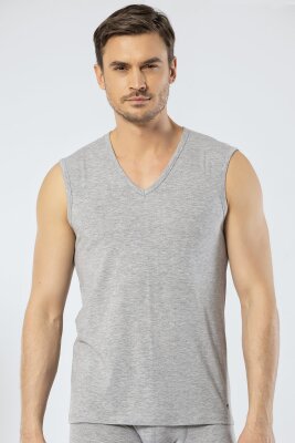 Sıfır Kol Erkek Atlet, Spor V Yaka %95 Pamuk %5 Likra - 8