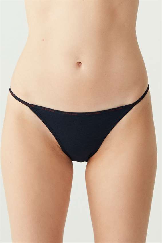 Siyah Beyaz Ten İnce Kenar 5'li Ekonomik Paket Kadın Slip