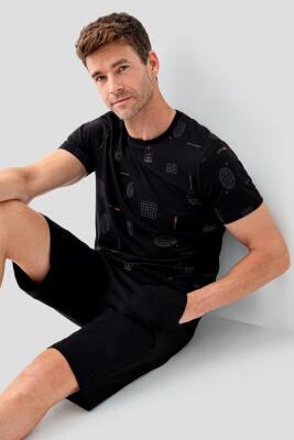 Siyah Erkek & Çocuk Şort Takımlar Ayrı Ayrı Satılır | %100 Pamuk Baba Oğul Yazlık Takım Kombin - 6