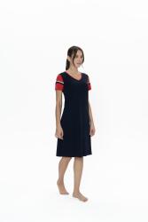 Us Polo %100 Pamuk, Kadın Geniş V Yaka, Kısa Kol, Midi Gecelik - 4