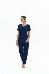 Us Polo %100 Pamuk, Müslin Kumaş, Geniş V Yaka Yazlık Kadın Pijama Takım - 6