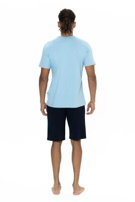 U.S. Polo %100 Pamuk USPA Yazılı T-shirt Şort Takım, Bisiklet Yaka, Kısakol, Cepli Şort - 6