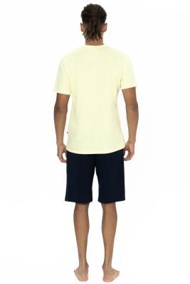 U.S. Polo %100 Pamuk USPA Yazılı T-shirt Şort Takım, Bisiklet Yaka, Kısakol, Cepli Şort - 9