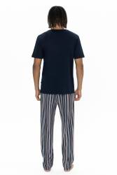 U.S. Polo %100 Pamuklu 3'lü Pijama Şort T-shirt Takım - Thumbnail