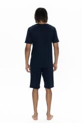 U.S. Polo %100 Pamuklu 3'lü Pijama Şort T-shirt Takım - Thumbnail