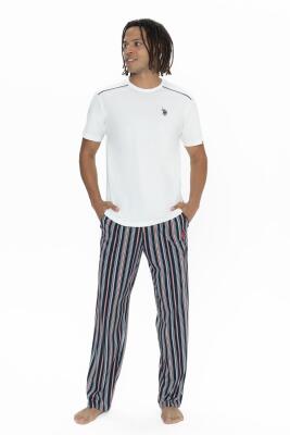 U.S. Polo %100 Pamuklu 3'lü Pijama Şort T-shirt Takım - 4