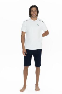 U.S. Polo %100 Pamuklu 3'lü Pijama Şort T-shirt Takım - 7