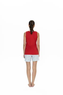 Us Polo %100 Pamuklu Askılı T-shirt ve Şort Takım - 8