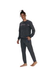 Us Polo 2 İplik, Bisiklet Yaka, Uzunkol, Manşet Kol, Dar Paça Pijama Takım - 2